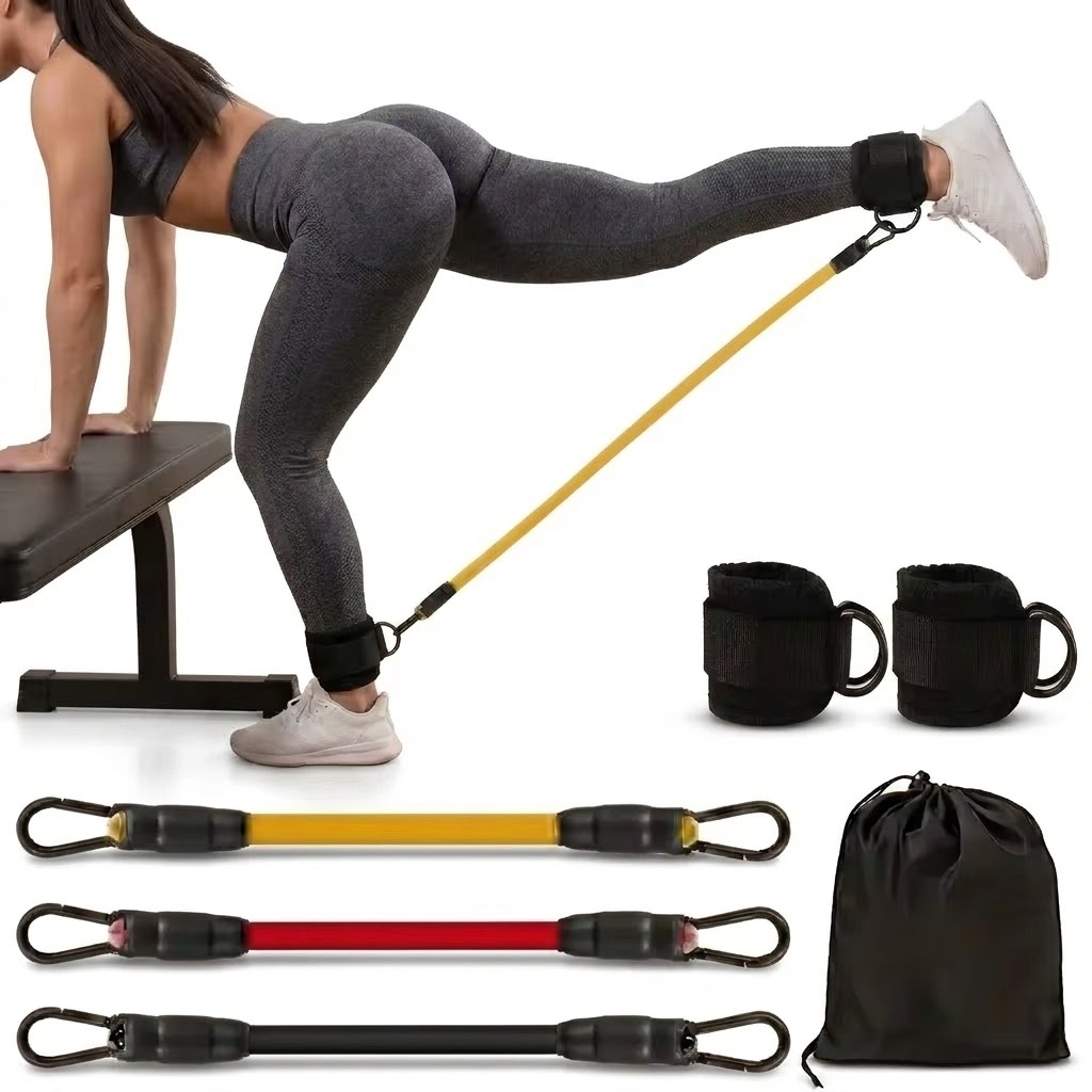 Yoga Fitness Resistance Band - 5피스 발목 저항 밴드 세트 근력