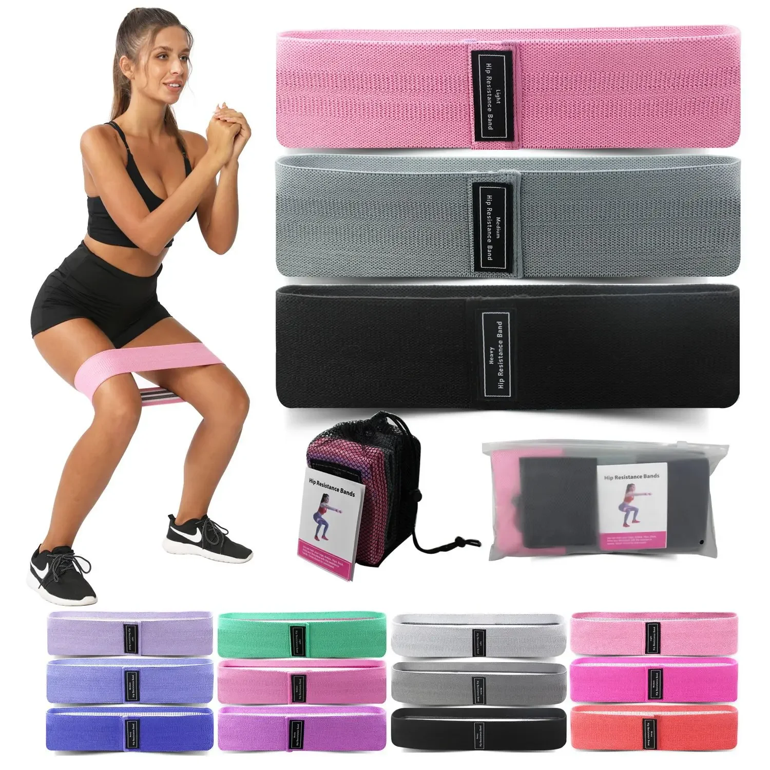 Yoga Fitness Resistance Band - 1/2/3PCS 탄성 밴드 피트니스 저항 밴드