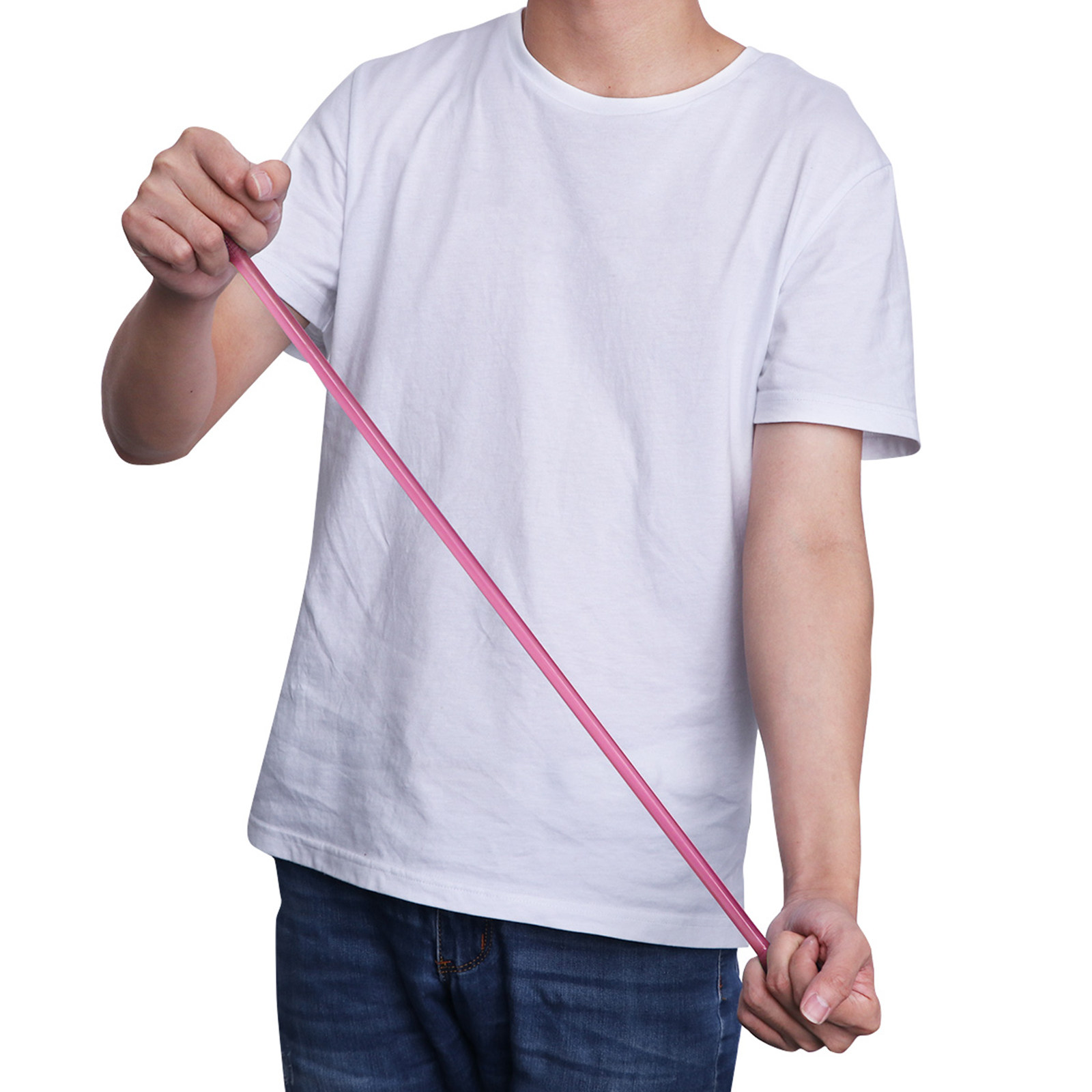 Yoga Fitness Resistance Band - 분홍색 젤리 색상의 휴대용 요가 밴드,