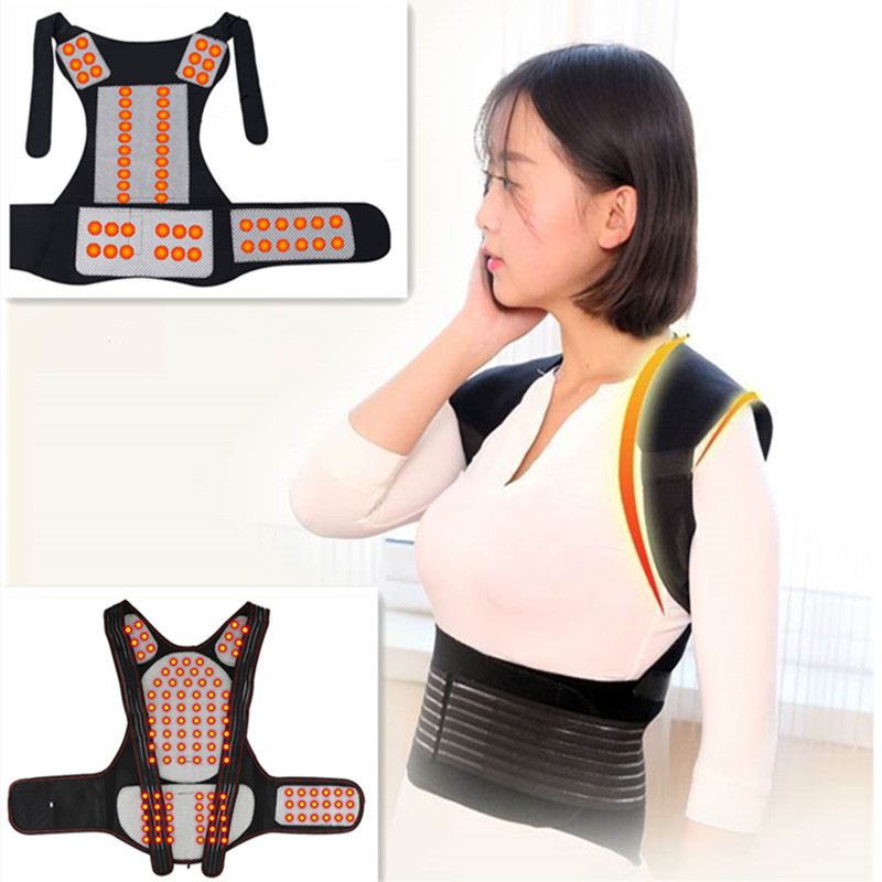 Posture Corrector Back - 통증 완화 조끼 토르말린 자체 가열