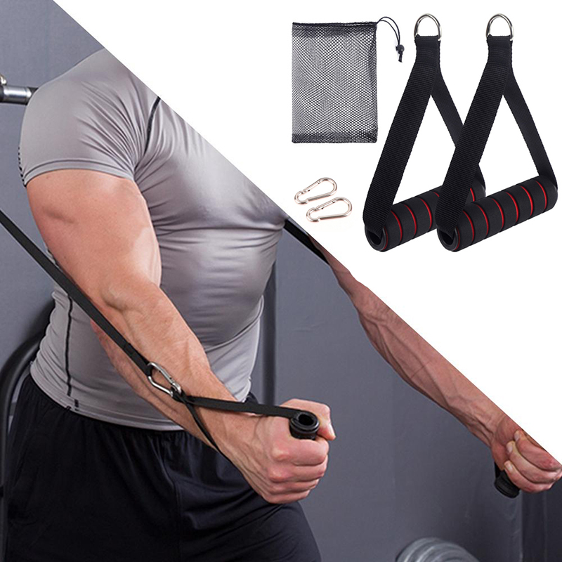 【F】견고한 케이블 머신 손잡이, D형 고리가 달린 금 - Yoga Fitness Resistance Band 리뷰 및 가격