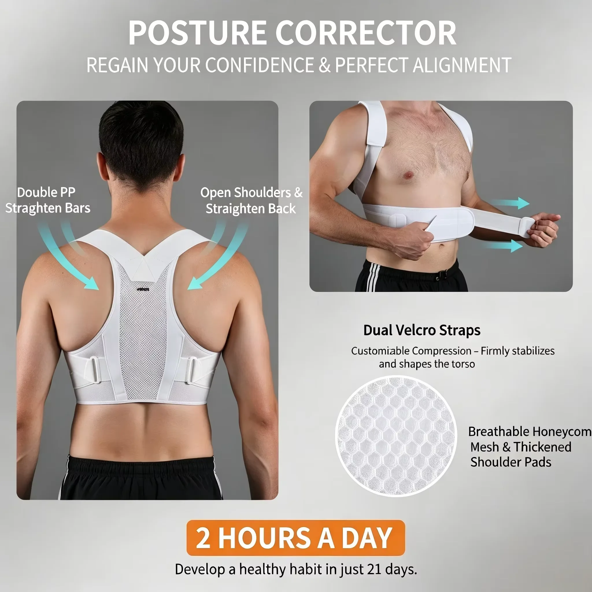 VBOSI 조절 가능한 자세 교정기 통기성 메쉬 등 어 - Posture Corrector Back 리뷰 및 가격