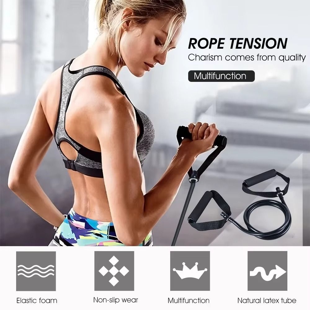 손잡이가 있는 저항 밴드 풀 로프 디자인 튜브 밴드 형 - Yoga Fitness Resistance Band 리뷰 및 가격